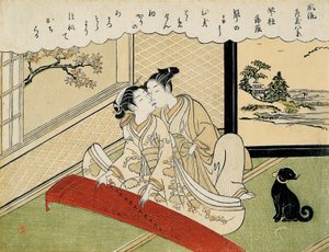 Gansos que descem nas pontes de koto (Kotoji rakugan)